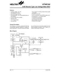 Datasheet HT48CA6 manufacturer Holtek