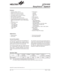 Datasheet HT8100 manufacturer Holtek