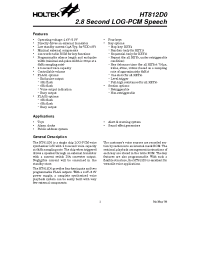 Datasheet HT812D0 manufacturer Holtek