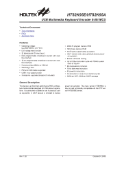 Datasheet HT82K95A manufacturer Holtek