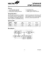 Datasheet HT9200A manufacturer Holtek