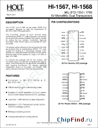 Datasheet HI-1567CDM-03 manufacturer HoltIC