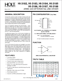 Datasheet HI-3183CRI manufacturer HoltIC