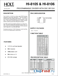 Datasheet HI-8105CDI manufacturer HoltIC