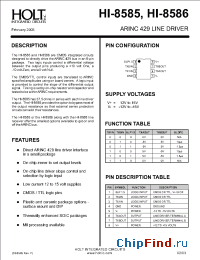 Datasheet HI-8585PDM manufacturer HoltIC