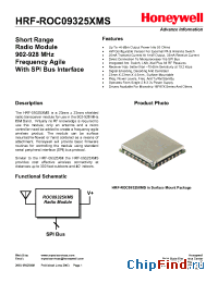 Datasheet HRF-ROC09325XMS manufacturer Honeywell