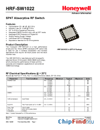 Datasheet HRF-SW1022-TR manufacturer Honeywell