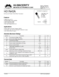 Datasheet H01N45A manufacturer Hi-Sincerity