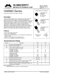 Datasheet H06N60 manufacturer Hi-Sincerity