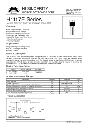 Datasheet H1117E manufacturer Hi-Sincerity