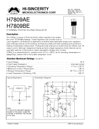 Datasheet H7809AE manufacturer Hi-Sincerity