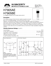 Datasheet H7905BE manufacturer Hi-Sincerity
