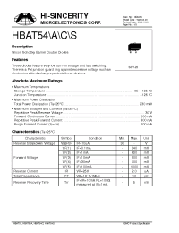 Datasheet HBAT54S manufacturer Hi-Sincerity
