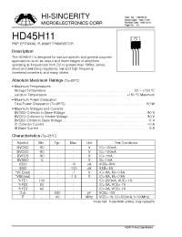 Datasheet HD45H11 manufacturer Hi-Sincerity