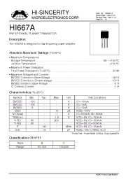 Datasheet HI667A manufacturer Hi-Sincerity