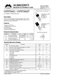 Datasheet HIRF840 manufacturer Hi-Sincerity