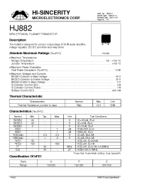 Datasheet HJ882 manufacturer Hi-Sincerity