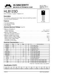 Datasheet HLB123 manufacturer Hi-Sincerity
