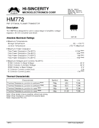 Datasheet HM772 manufacturer Hi-Sincerity