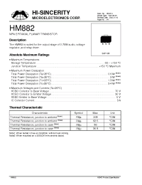 Datasheet HM882 производства Hi-Sincerity