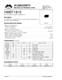 Datasheet HMBT1815 manufacturer Hi-Sincerity