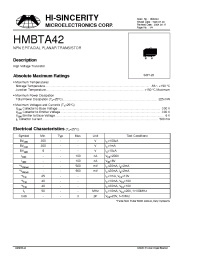 Datasheet HMBTA42 manufacturer Hi-Sincerity
