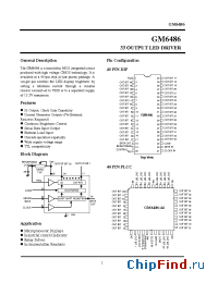 Datasheet GM6486 manufacturer Hynix