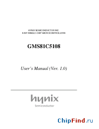Datasheet GMS87C5108OTP manufacturer Hynix