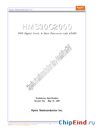 Datasheet HMS30C200 manufacturer Hynix