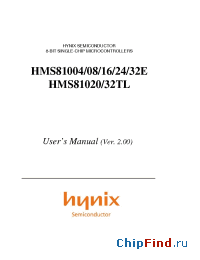 Datasheet HMS810xxE manufacturer Hynix