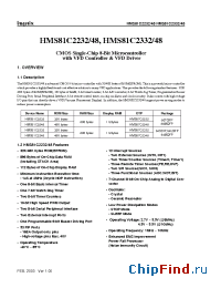 Datasheet HMS81C2232/48 manufacturer Hynix