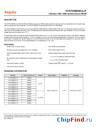 Datasheet HY57V56820CLT-6 manufacturer Hynix