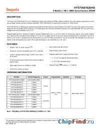 Datasheet HY57V641620HGLT-6 manufacturer Hynix