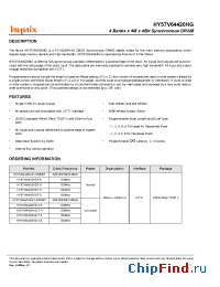 Datasheet HY57V64420HGLT manufacturer Hynix