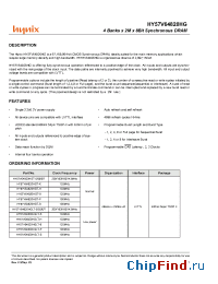 Datasheet HY57V64820HG manufacturer Hynix