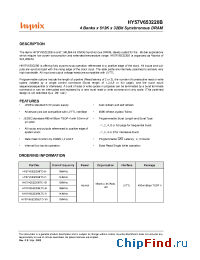 Datasheet HY57V653220BLTC-6I manufacturer Hynix