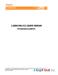 Datasheet HY5DS283222BF manufacturer Hynix