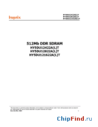 Datasheet HY5DU121622ALT-X manufacturer Hynix