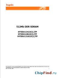 Datasheet HY5DU121622CLTP manufacturer Hynix