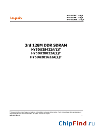 Datasheet HY5DU281622AT-K manufacturer Hynix