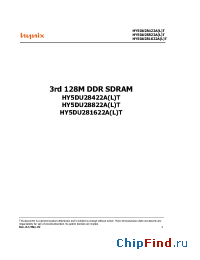 Datasheet HY5DU281622AT-L manufacturer Hynix