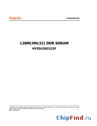 Datasheet HY5DU283222F-26 manufacturer Hynix