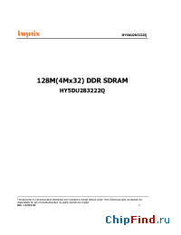 Datasheet HY5DU283222Q manufacturer Hynix