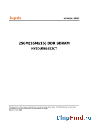 Datasheet HY5DU561622CT-6 manufacturer Hynix