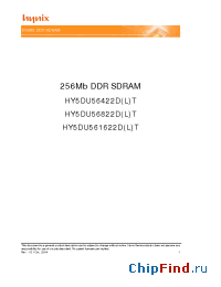 Datasheet HY5DU56822DLT manufacturer Hynix