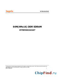 Datasheet HY5DV641622AT manufacturer Hynix