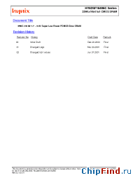 Datasheet HY62SF16406C-I manufacturer Hynix