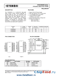 Datasheet HY63V8400 manufacturer Hynix