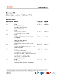 Datasheet HY64LD16322M-DF85I manufacturer Hynix