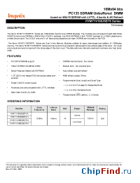 Datasheet HYM71V16635BT6 manufacturer Hynix